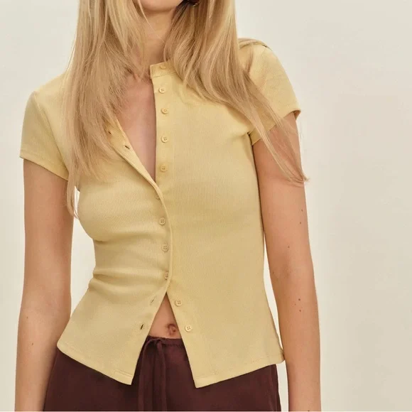 Reformation Raelynn Knit Top - Picture 1 of 2